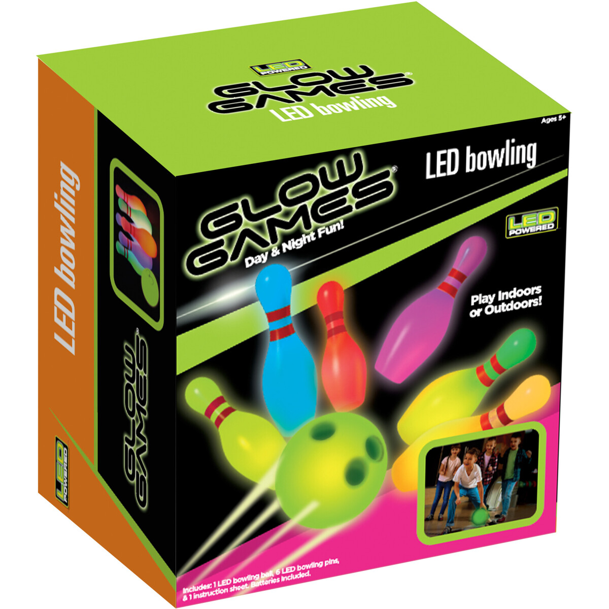 GLOW GAMES Light Up Bowling Set