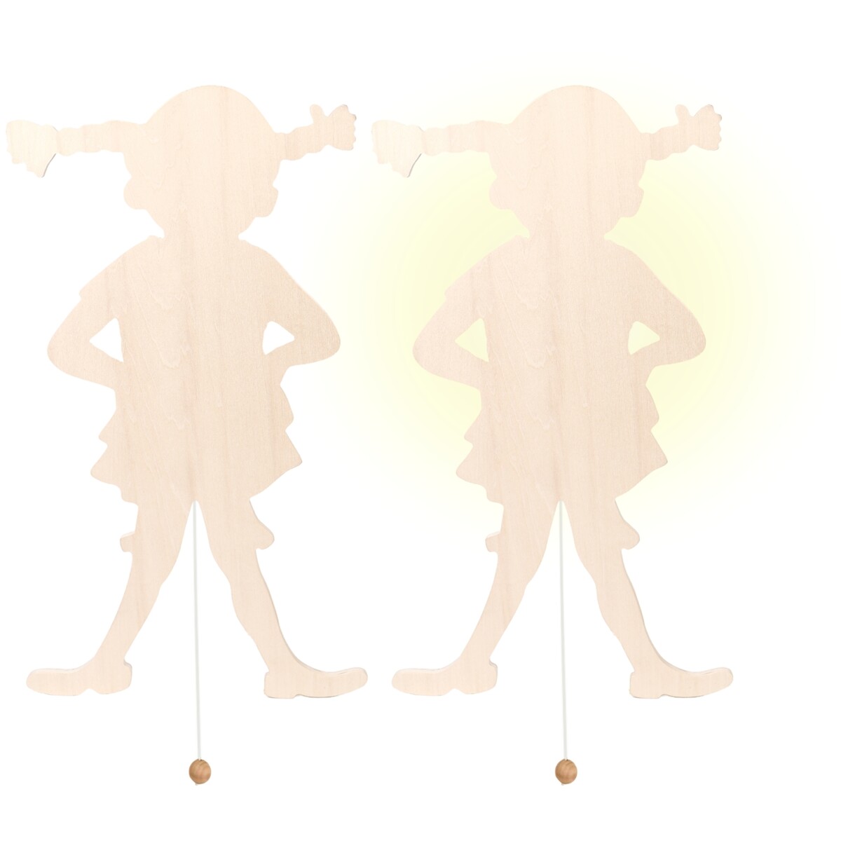 Pippi Vägglampa Siluett