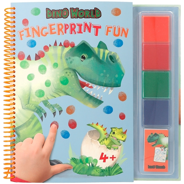 Dino World Fingerprint Fun Bok