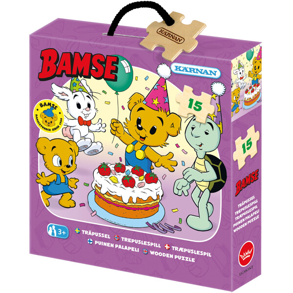 Träpussel 15 bitar Bamse Jubileum