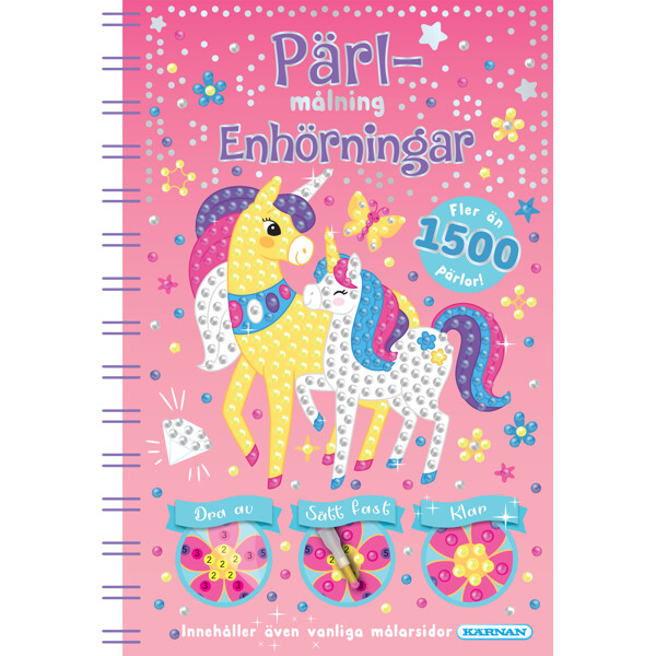 Pysselbok Pärlmålning Enhörningar