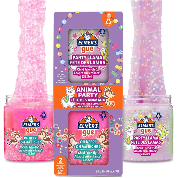Elmers Animal Party Slime 2-p