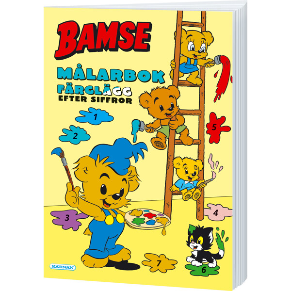 Målarbok Bamse Färglägg Efter Siffror