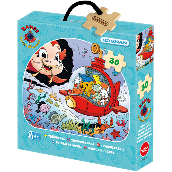Träpussel 30 Bitar Bamse och Havets Hemlighet