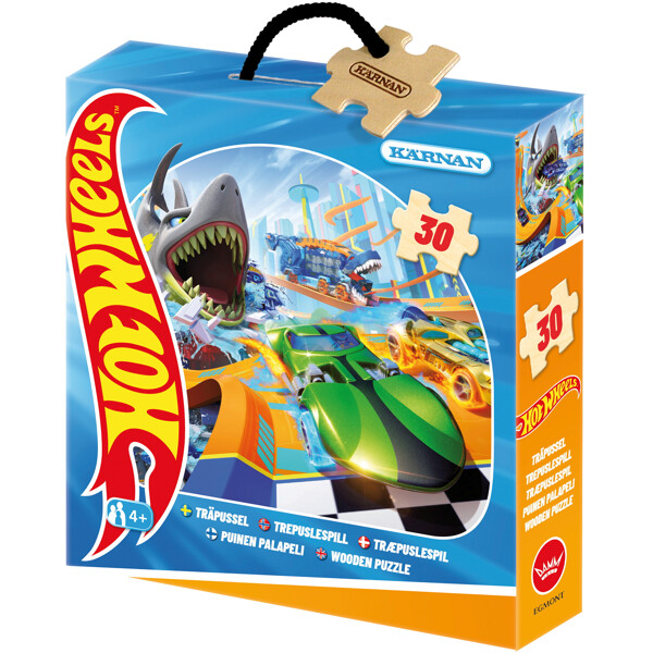 Träpussel 30 Bitar Hot Wheels