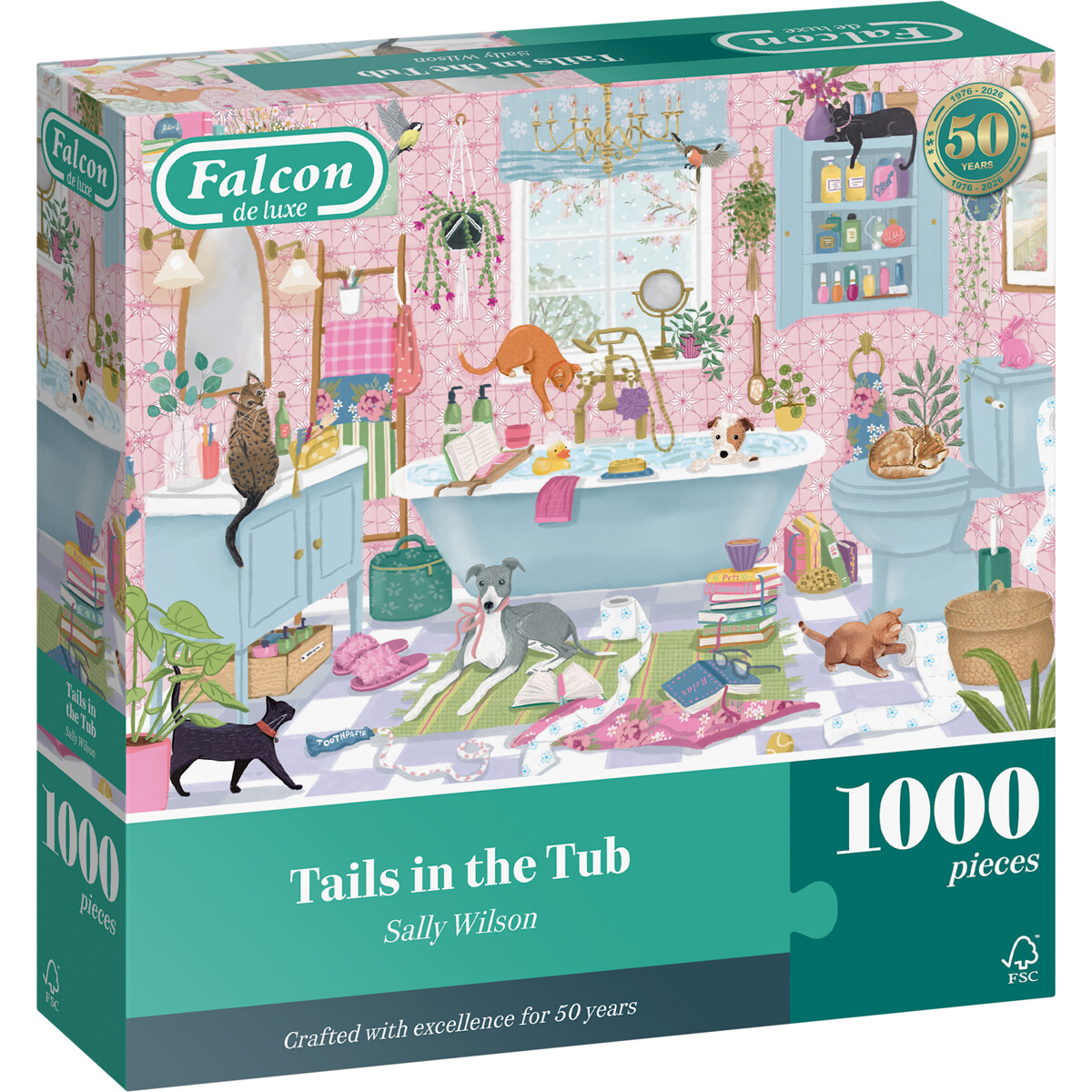 Pussel 1000 Bitar Tails in the Tub