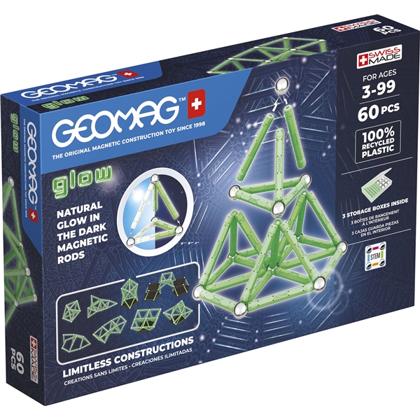 Geomag Glow Recycled 60 Delar