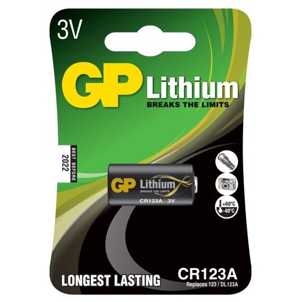 GP Batteries CR123A 3V, 1-pack