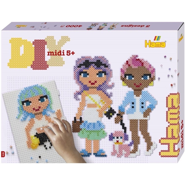 Hama Midi Gift Box Fashion Girls 4000 st