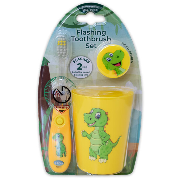 B-brite Blinkande Tandborstset 3-delar