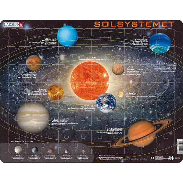 Pussel 70 Bitar Solsystemet