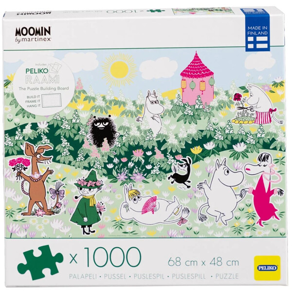 Pussel 1000 Bitar Mumin Blomsterträdgård