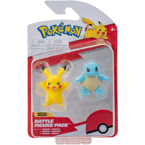 Pokemon Battle Figure 2-p Squirtle & Pikachu