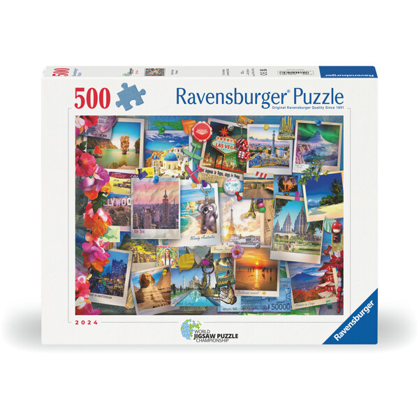 Pussel 500 Bitar World Travel Pinboard