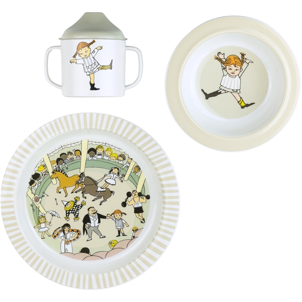 Pippi Cirkus Barnservis 3-delar