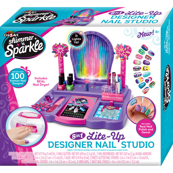 Shimmer n' Sparkle 8-In-1 Nail Salon w. Dryer