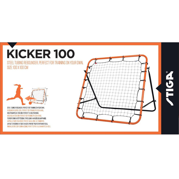 Football Rebounder Kicker 100 Black/Orange