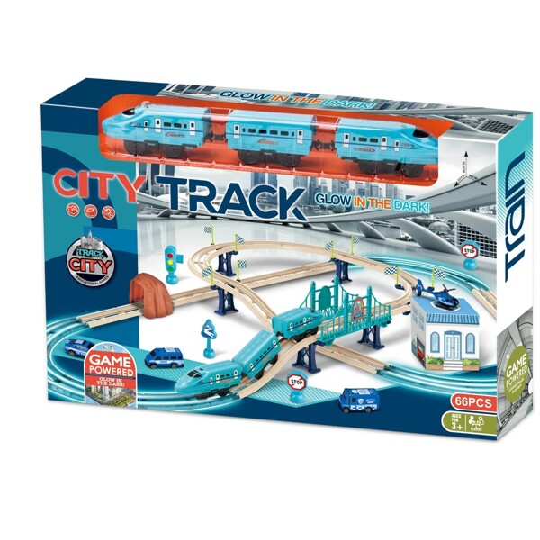 Tågbana Polis Glow In The Dark 66 Delar