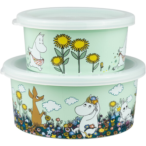 Mumin Äng Snackbox 2-pack grön