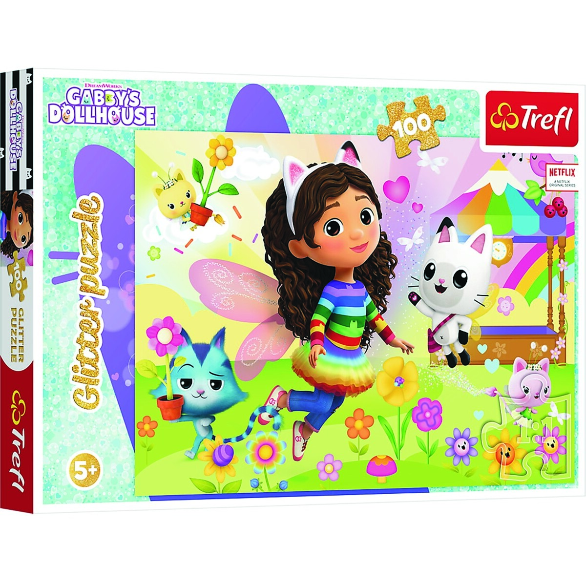 Pussel 100 Bitar Glitter Gabby