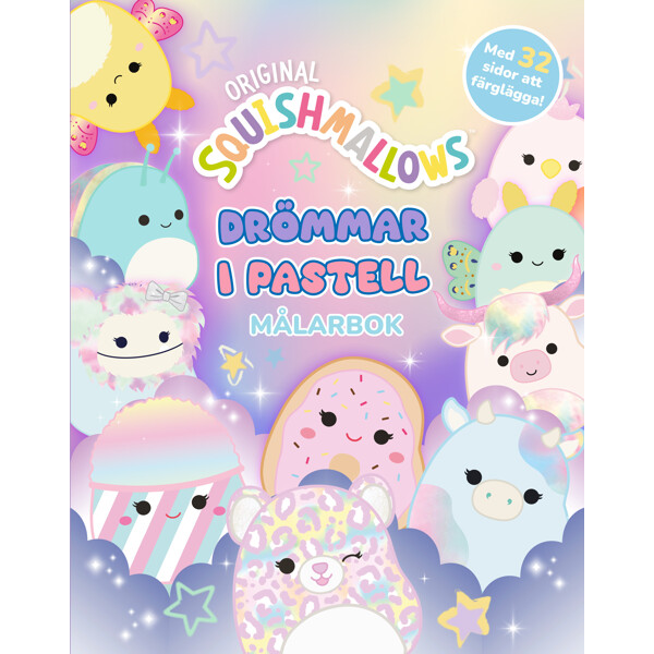 Målarbok: Squishmallows Drömmar i pastell