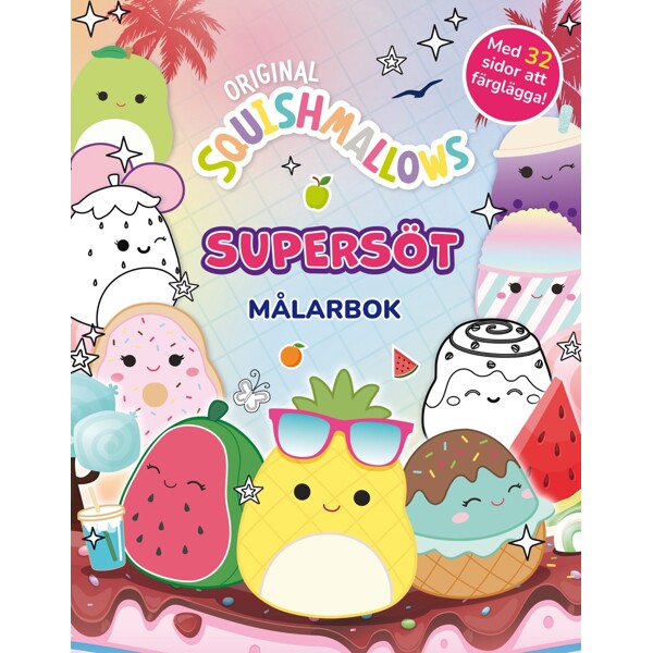 Målarbok: Squishmallows Supersöt