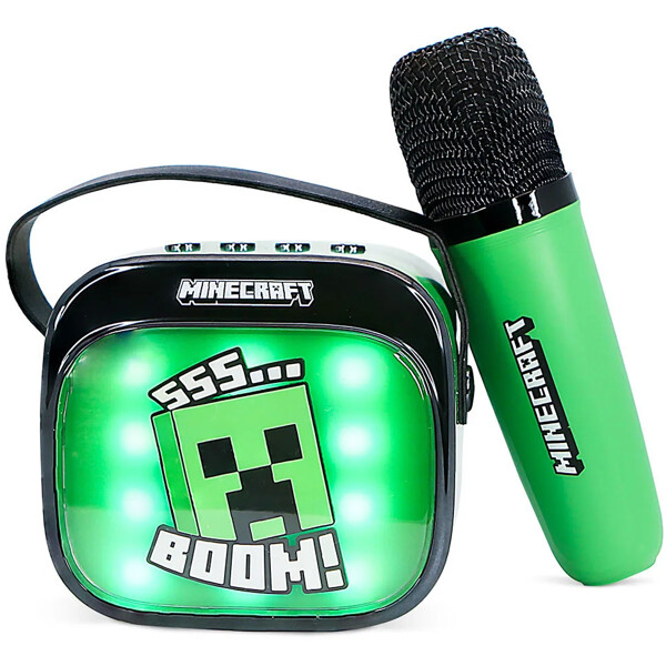 Karaokehögtalare Minecraft Popsing Mikrofon LED