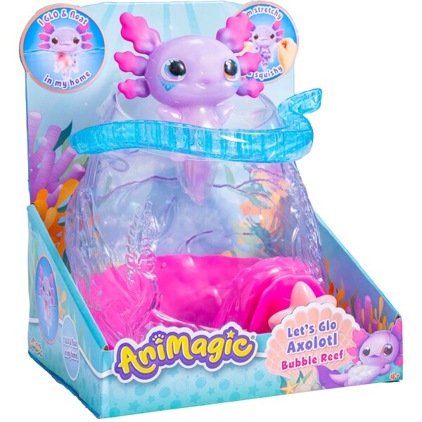 Animagic Let's Glo Axolotl Bubble Reef